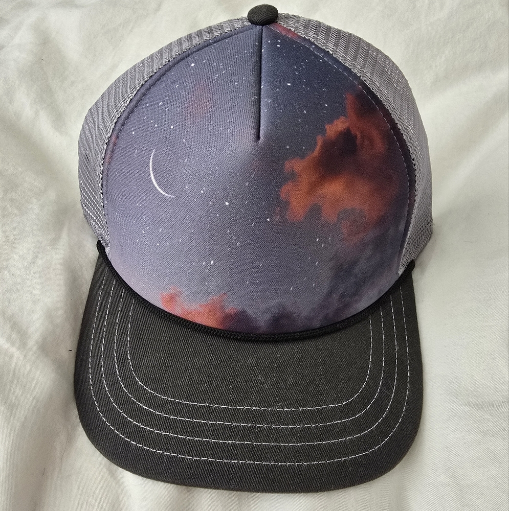 Celestial Trucker Hat with Night Sky Design